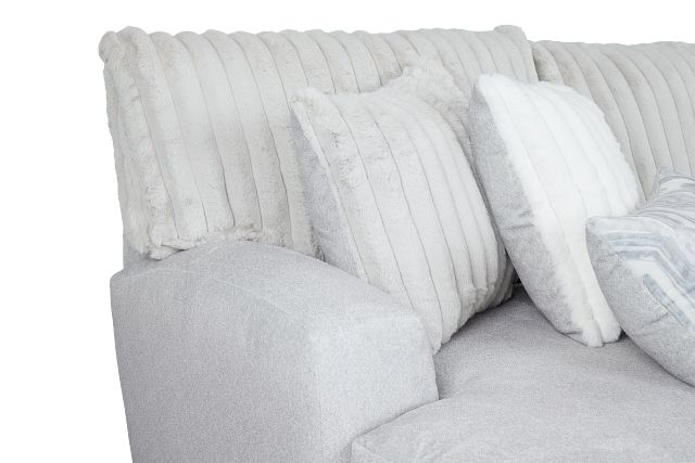 Kylie Light Gray Fabric Left Chaise Sectional