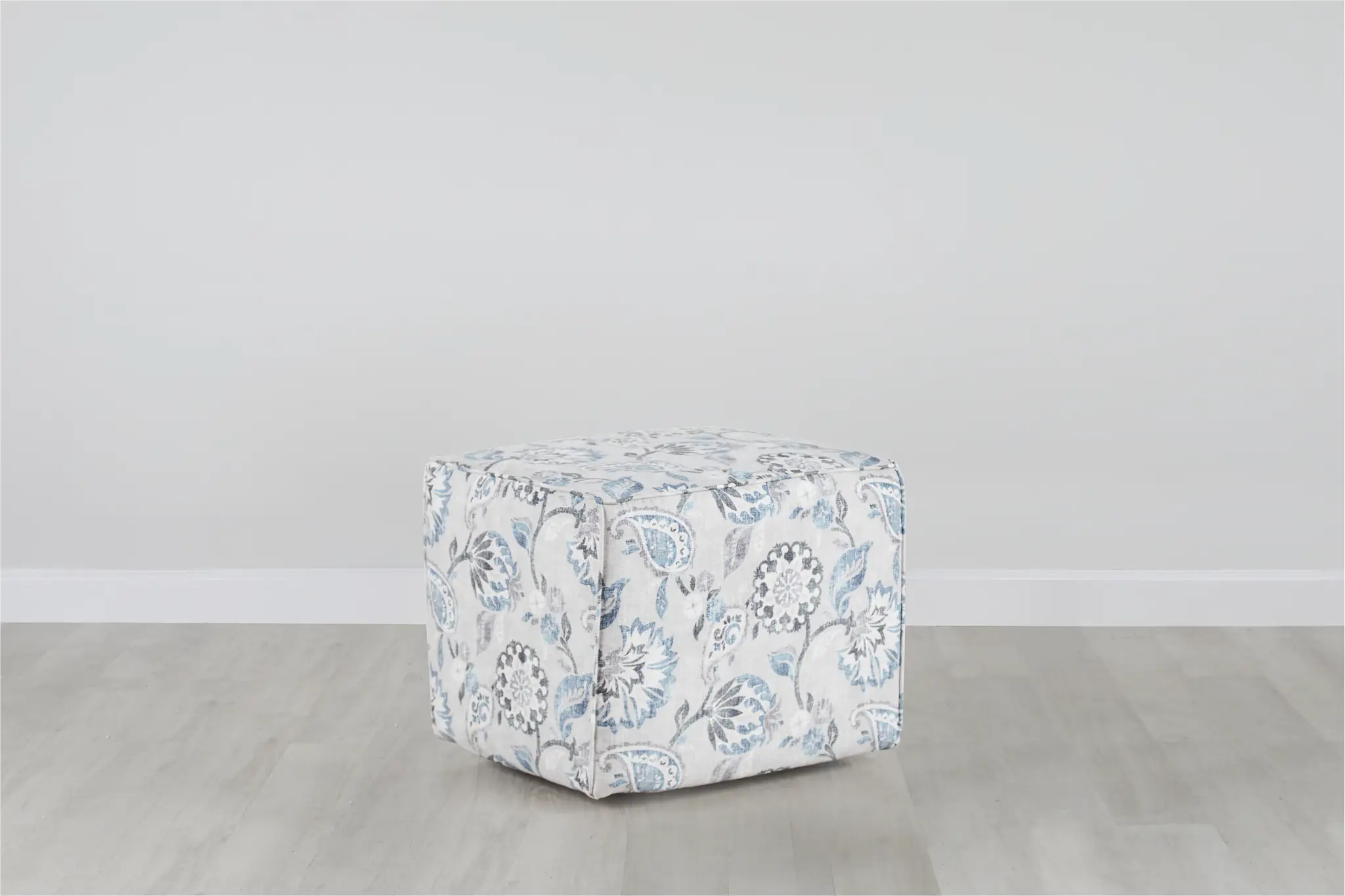 Sylvie Blue Fabric Accent Pouf Sylvie Blue Fabric Accent Pouf