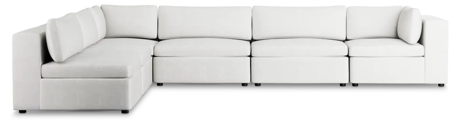 Destin Sutton White Fabric 6-piece Modular Sectional Destin Sutton White Fabric 6-piece Modular Sectional