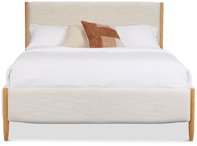 Stockton White Uph Panel Bed