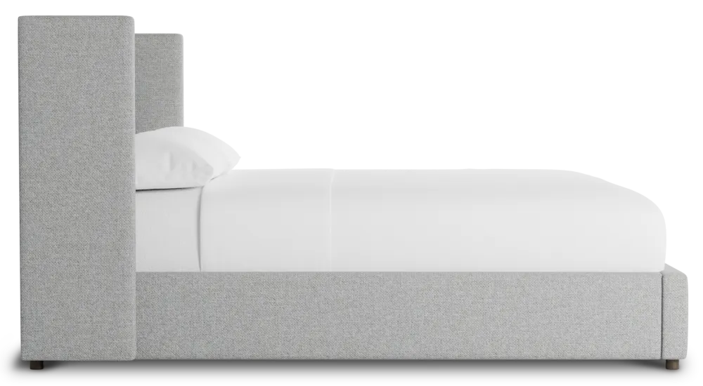 Captiva Suave Gray 48" Upholstered Shelter Bed