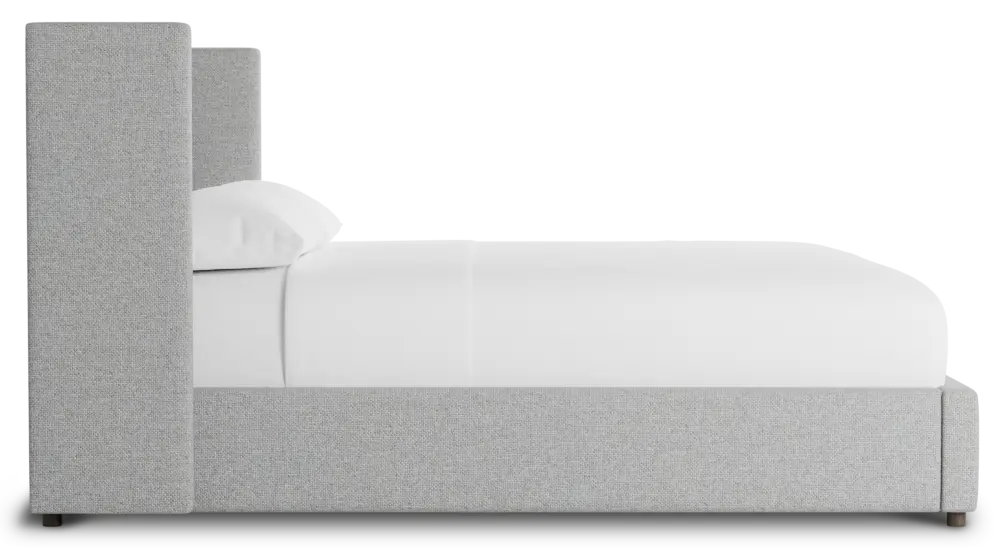 Captiva Suave Gray 48" Upholstered Shelter Bed Captiva Suave Gray 48" Upholstered Shelter Bed