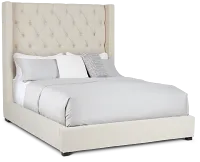 Lacey Beige Uph Platform Bed