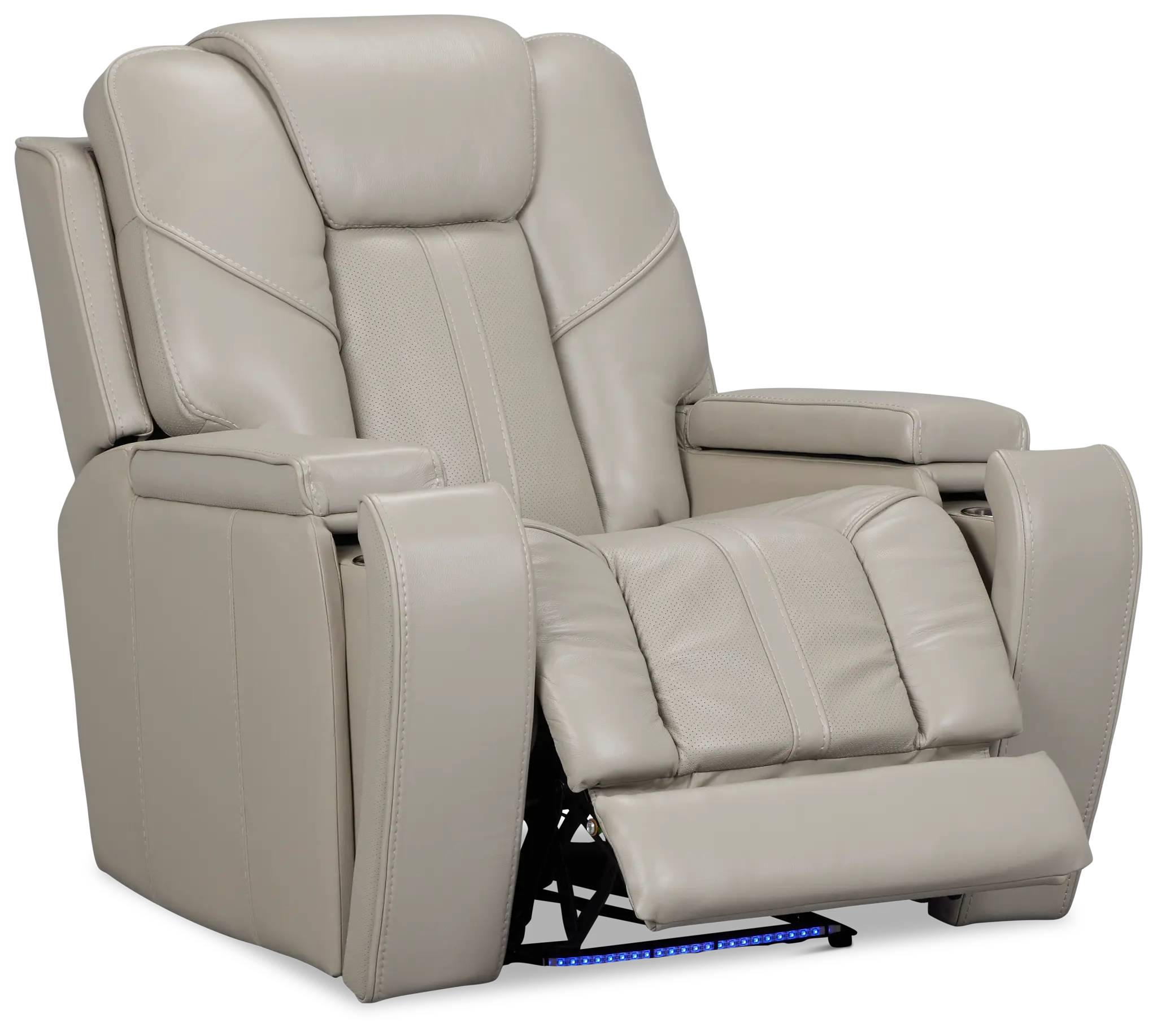 Eclipse Light Gray Lthr/vinyl Power Recliner Eclipse Light Gray Lthr/vinyl Power Recliner