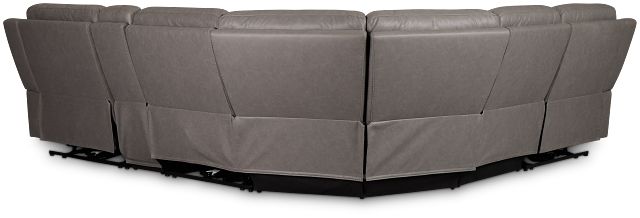 Colton Light Gray Micro Medium Triple Power 2-arm Sectional