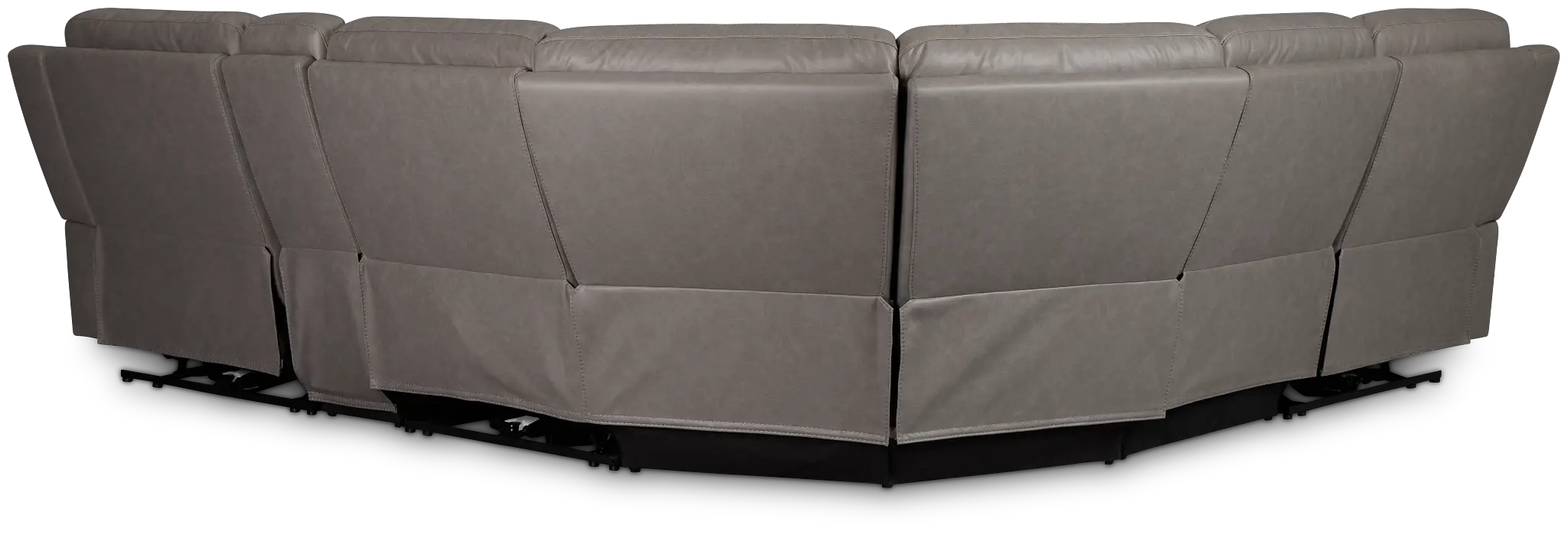Colton Light Gray Micro Medium Triple Power 2-arm Sectional Colton Light Gray Micro Medium Triple Power 2-arm Sectional