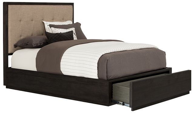 Madden Dark Tone Platform Storage Bed