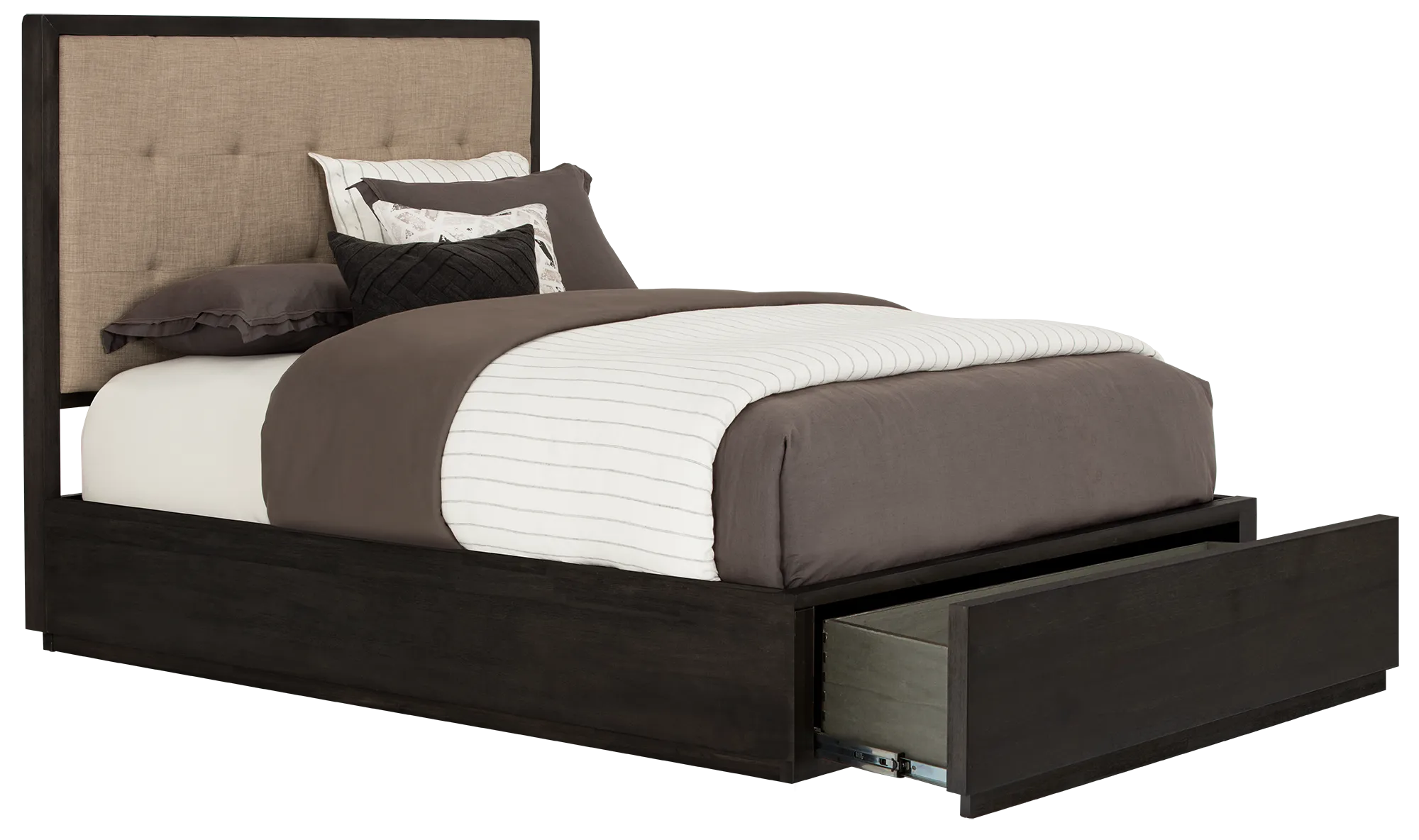 Madden Dark Tone Platform Storage Bed