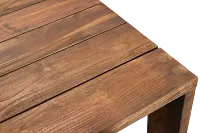 Linear Dark Gray 70" Teak Table & 4 Cushioned Side Chairs