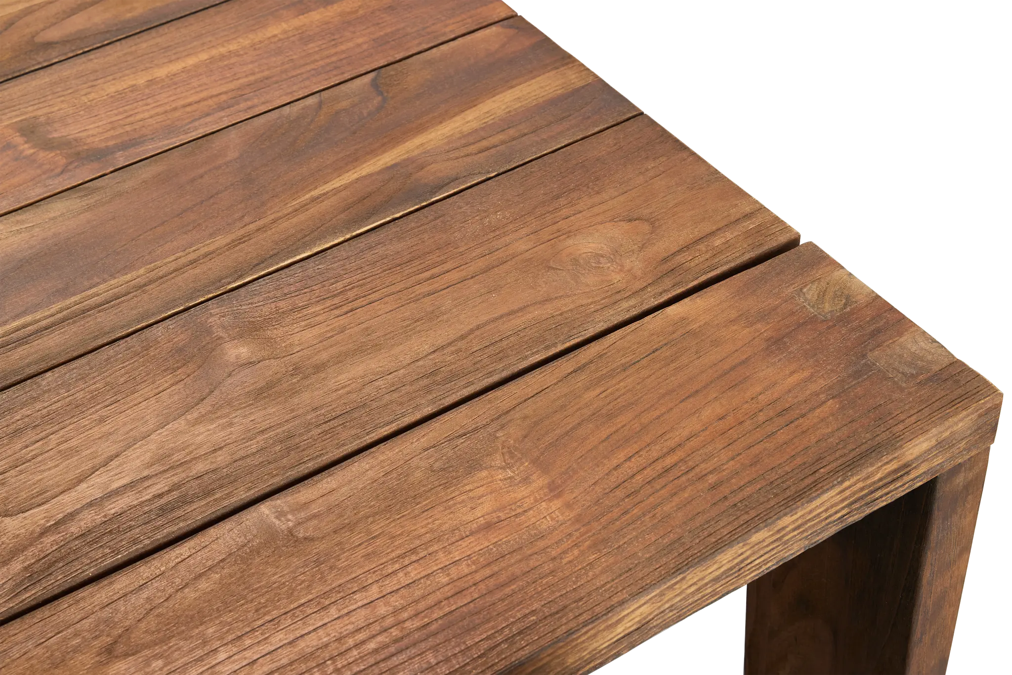 Linear Dark Gray 70" Teak Table & 4 Cushioned Side Chairs Linear Dark Gray 70" Teak Table & 4 Cushioned Side Chairs