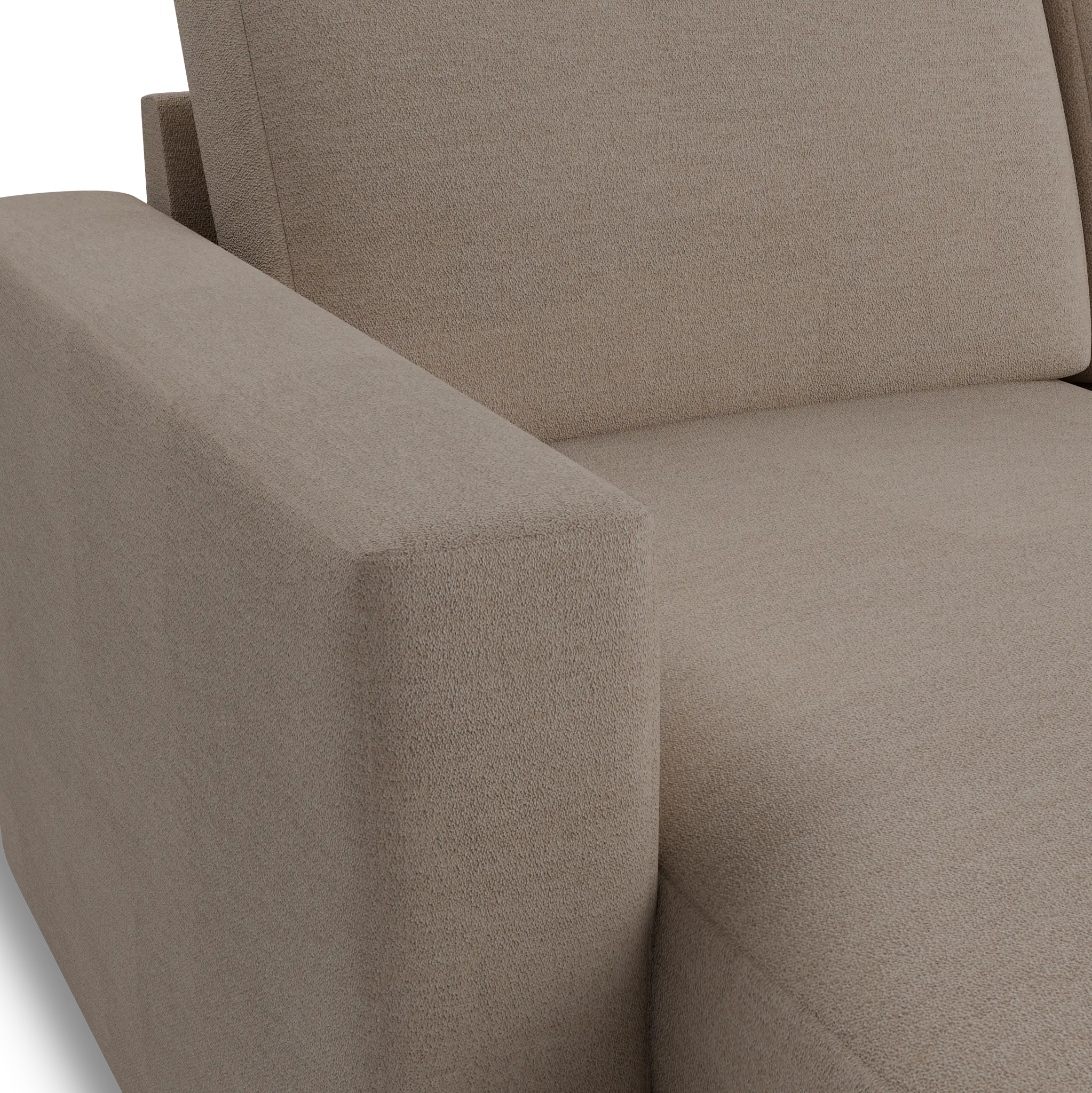 Citymod Beige Fabric Small Left Chaise Sectional Citymod Beige Fabric Small Left Chaise Sectional