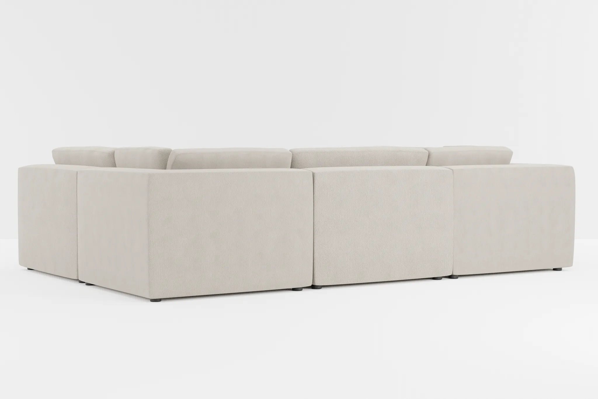 Destin Revenue Beige Fabric 6-piece Pit Sectional
