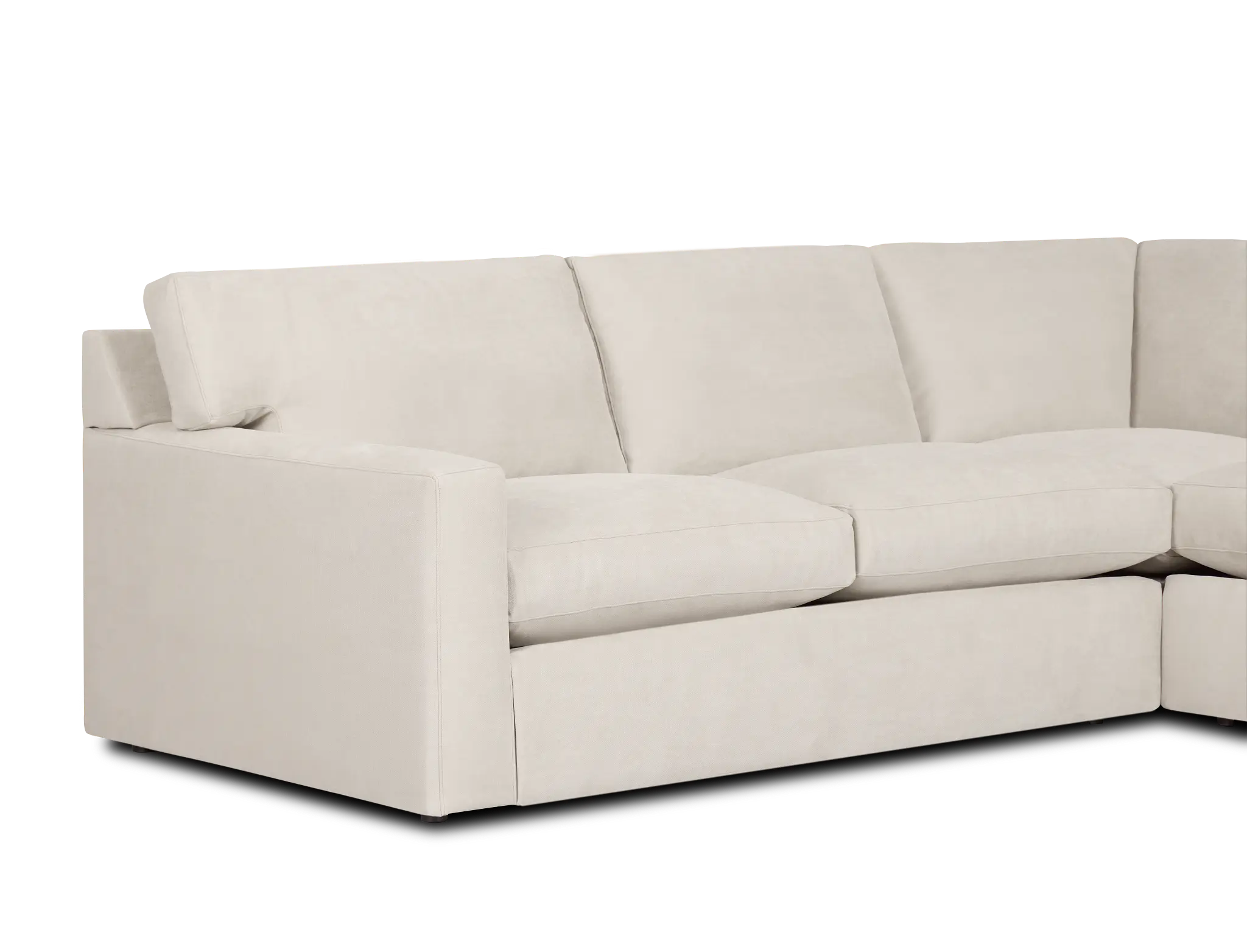 Hudson Gray Fabric Small Two-arm Sectional Hudson Gray Fabric Small Two-arm Sectional