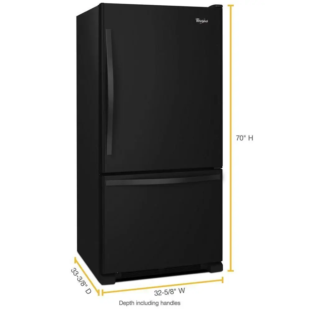 Whirlpool 322 Series Black Bottom Freezer Refrigerator Whirlpool 322 Series Black Bottom Freezer Refrigerator