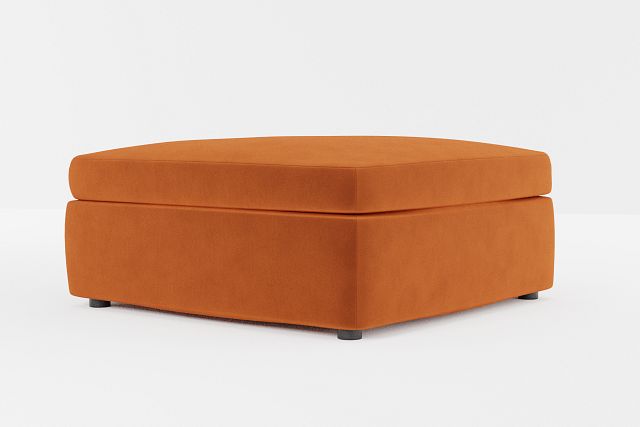 Destin Joya Orange Velvet Cocktail Ottoman