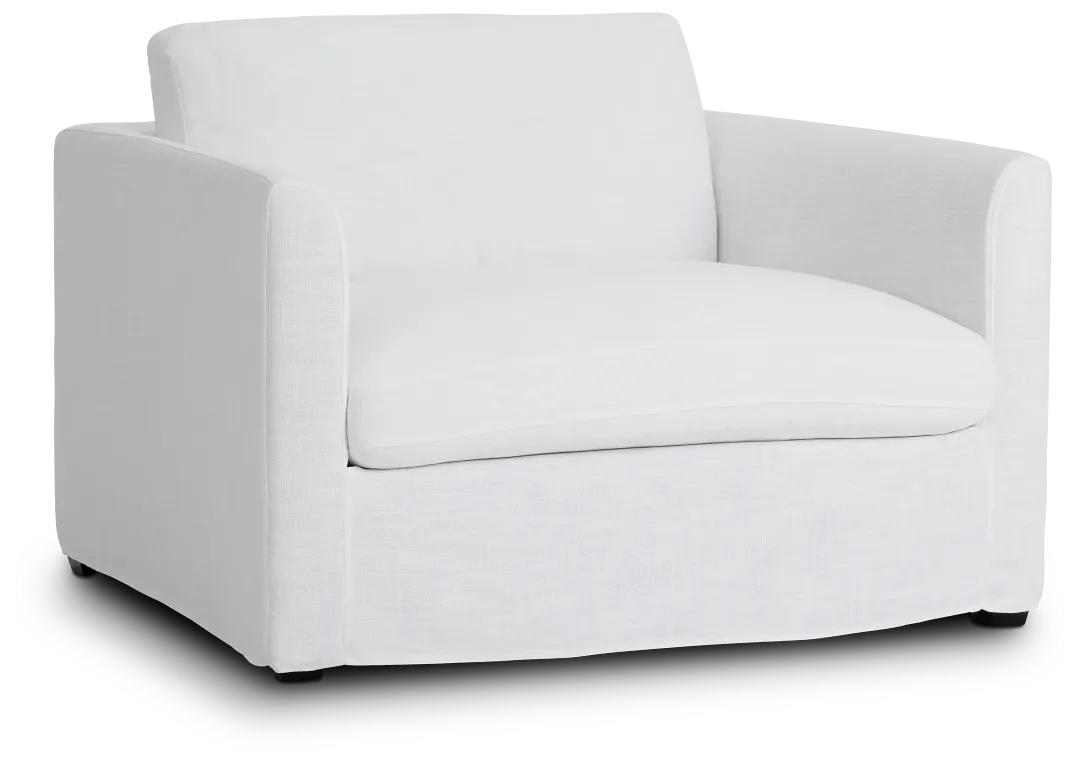 Willow White Fabric Chair