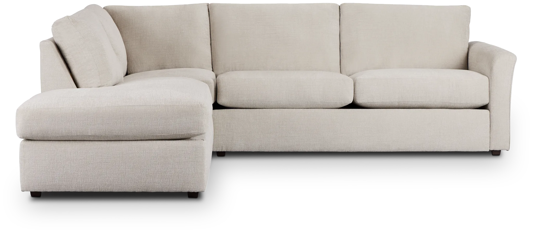 Maxie Light Beige Micro Small Left Bumper Sectional