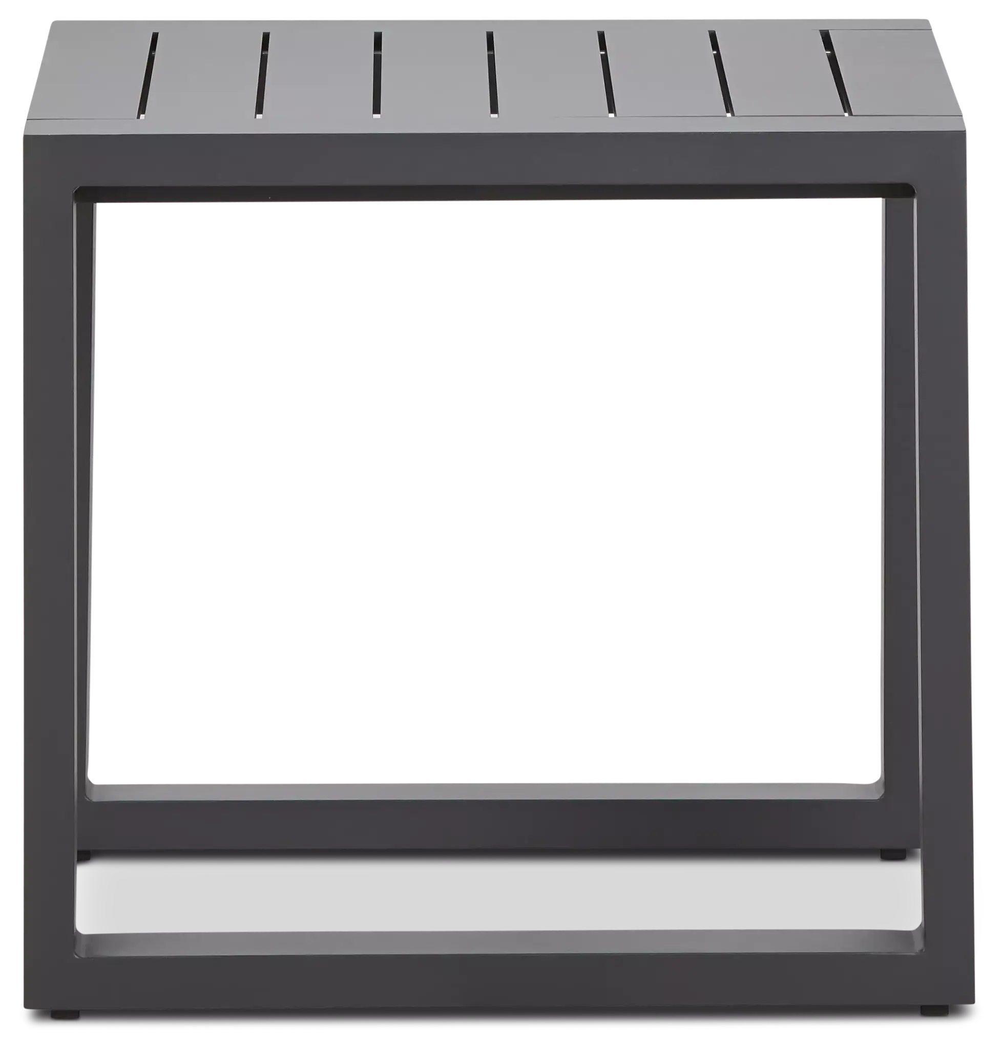 Linear2 Dark Gray Aluminum End Table Linear2 Dark Gray Aluminum End Table