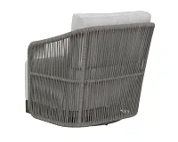 Ashe Gray Swivel Chair With Light Gray Cushions