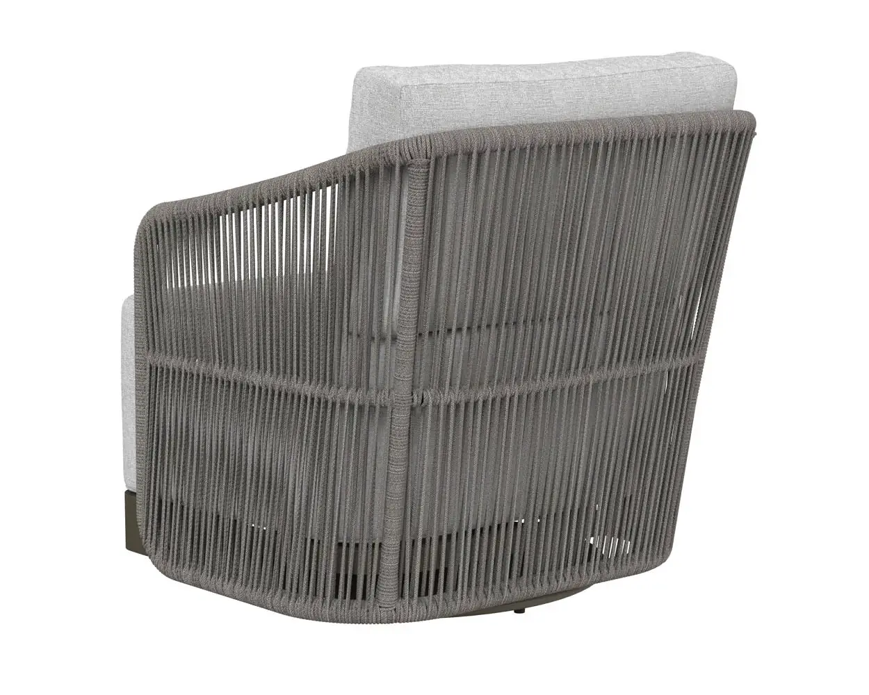 Ashe Gray Swivel Chair With Light Gray Cushions Ashe Gray Swivel Chair With Light Gray Cushions
