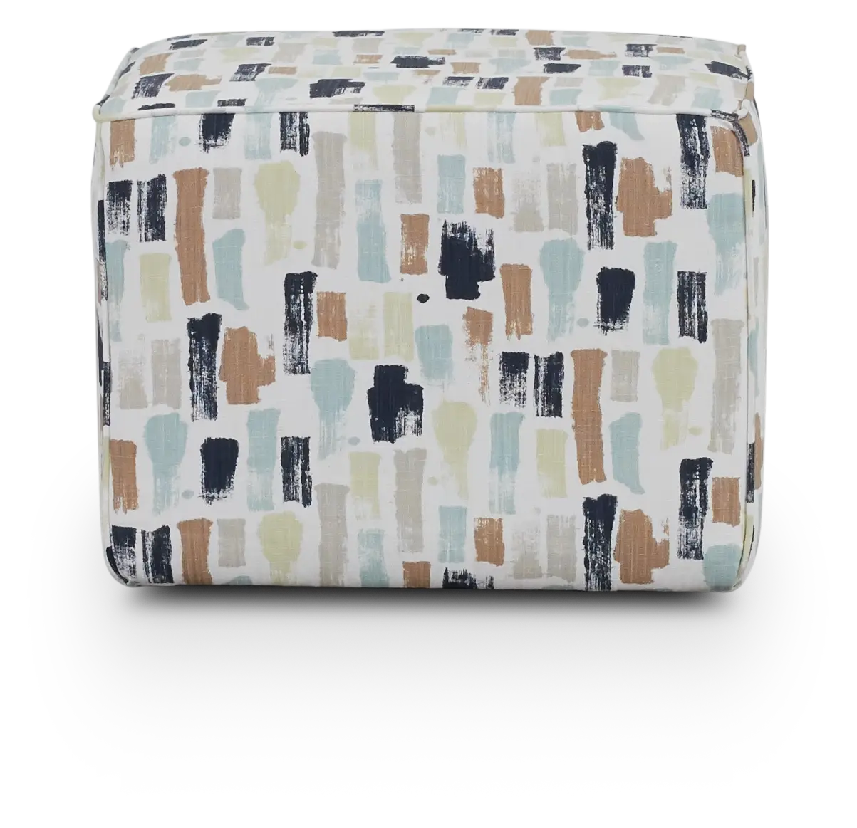 Artist Dark Blue Fabric Accent Pouf Artist Dark Blue Fabric Accent Pouf