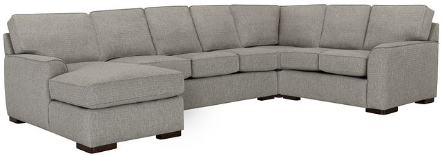 Austin Gray Fabric Left Chaise Memory Foam Sleeper Sectional