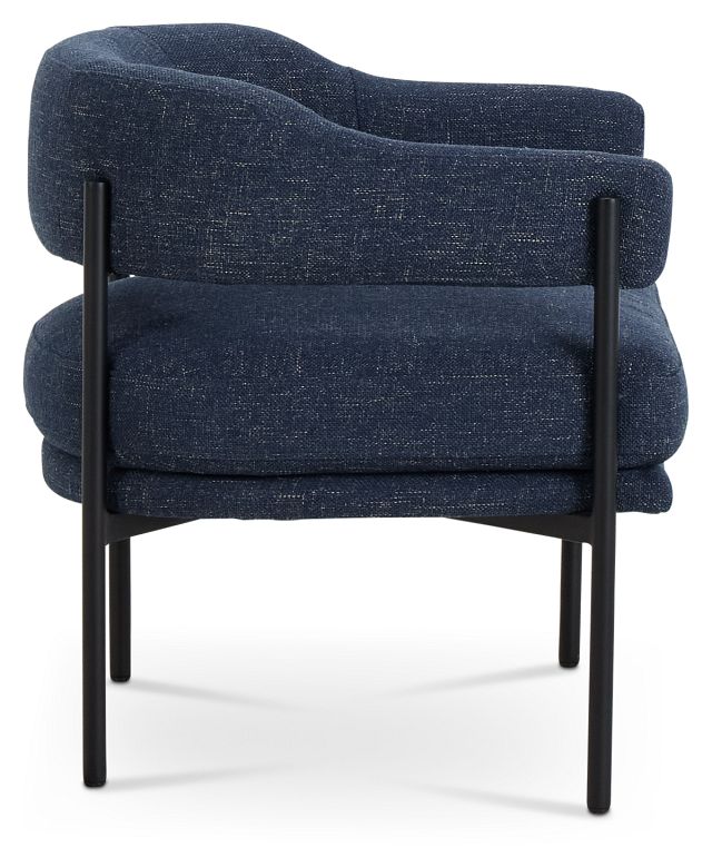 Oliver Dark Blue Fabric Accent Chair