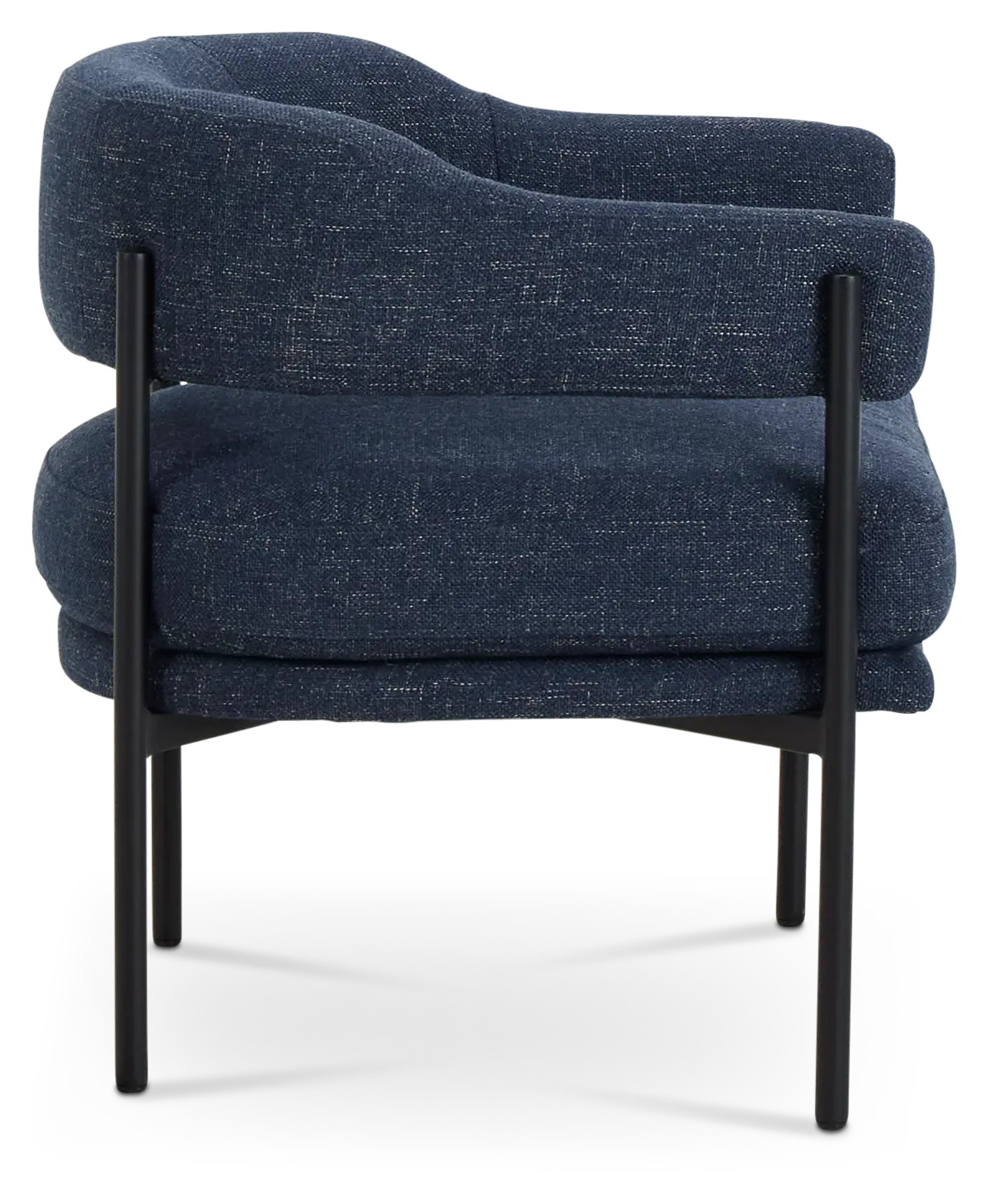 Oliver Dark Blue Fabric Accent Chair Oliver Dark Blue Fabric Accent Chair