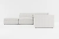 Destin Sea Lane Light Gray Fabric 5pc Bumper Sectional