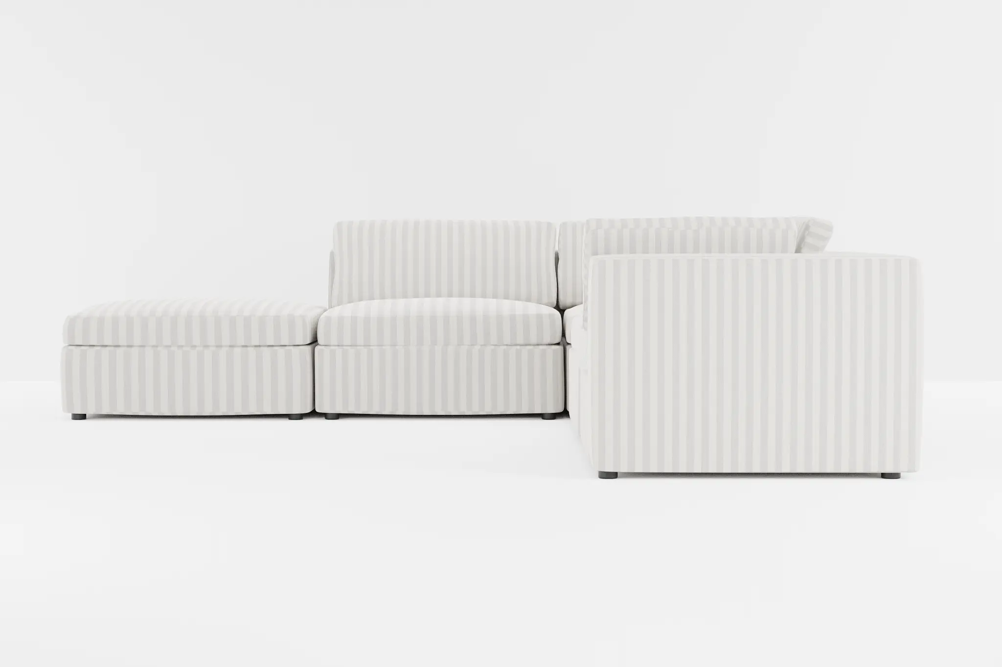 Destin Sea Lane Light Gray Fabric 5pc Bumper Sectional Destin Sea Lane Light Gray Fabric 5pc Bumper Sectional