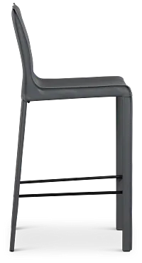 Lugo Gray 27" Upholstered Barstool