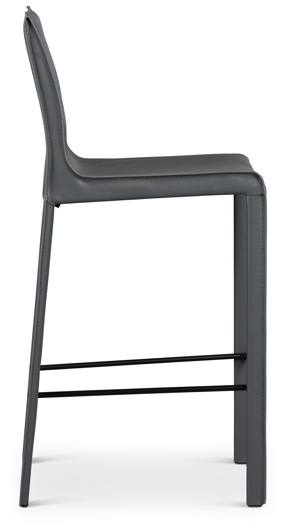 Lugo Gray 27" Upholstered Barstool