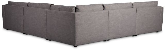 Serena Gray Fabric 5-piece Modular Sectional