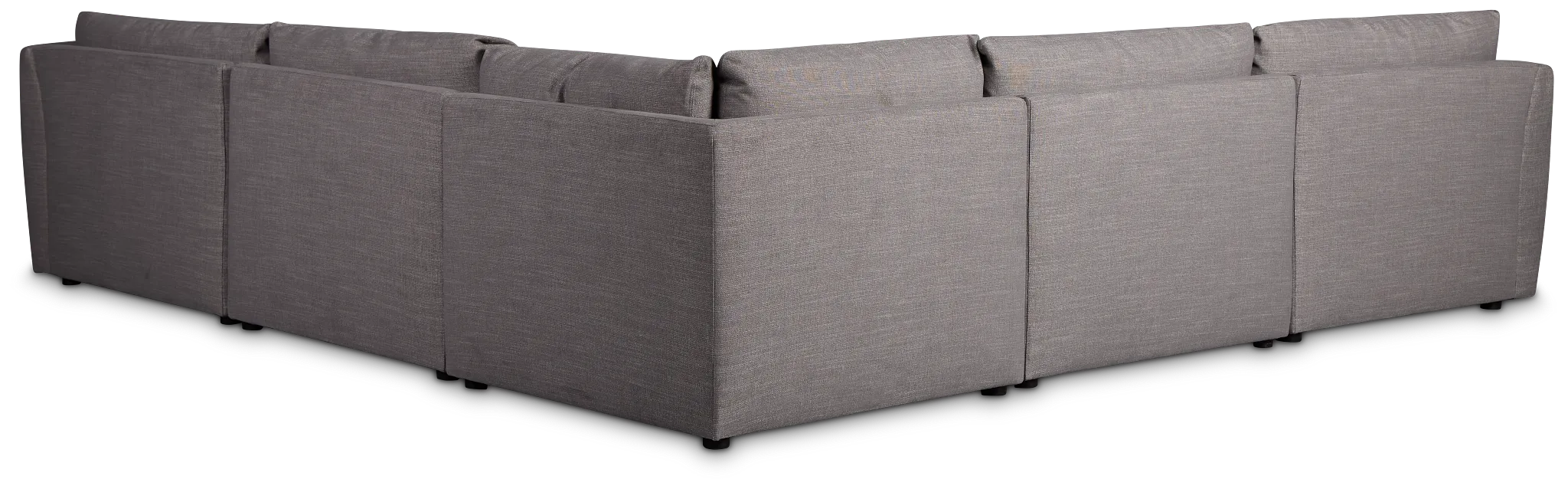 Serena Gray Fabric 5-piece Modular Sectional