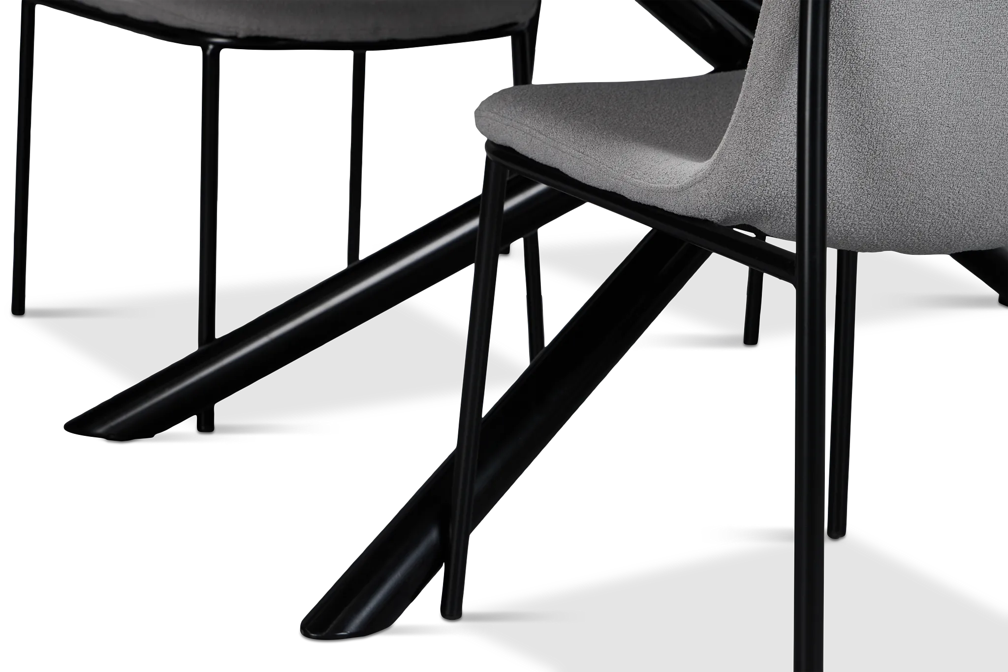 Palos Gray Rect Table & 4 Gray Upholstered Chairs