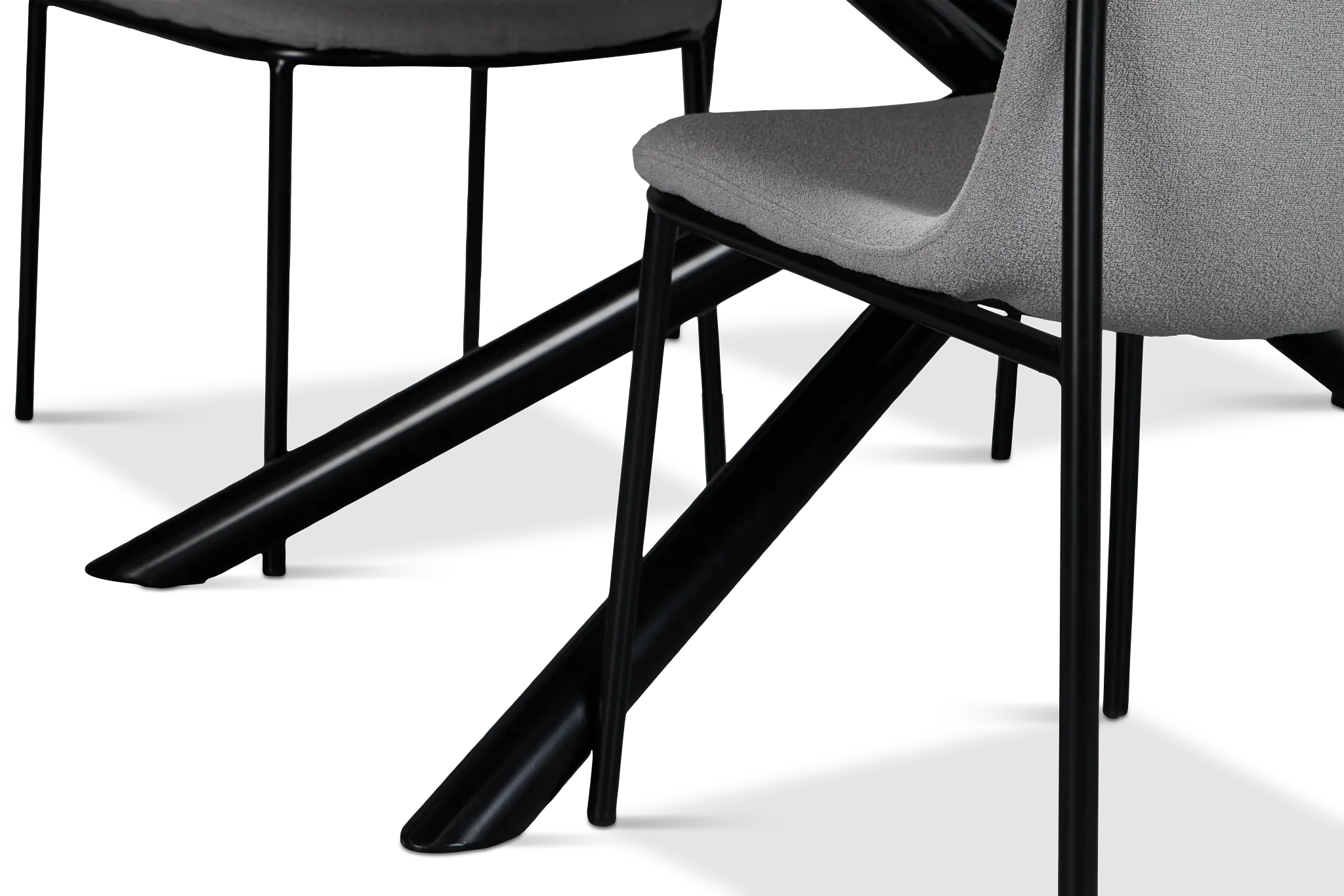 Palos Gray Rect Table & 4 Gray Upholstered Chairs Palos Gray Rect Table & 4 Gray Upholstered Chairs
