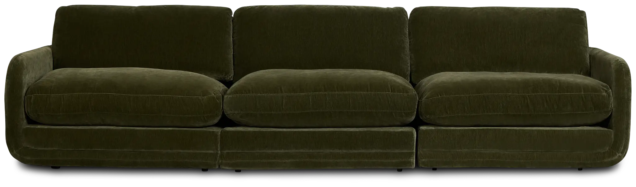 Jules Green Velvet 3 Piece Modular Sofa Jules Green Velvet 3 Piece Modular Sofa
