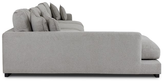 Emery Gray Fabric Small Left Chaise Sectional (3)