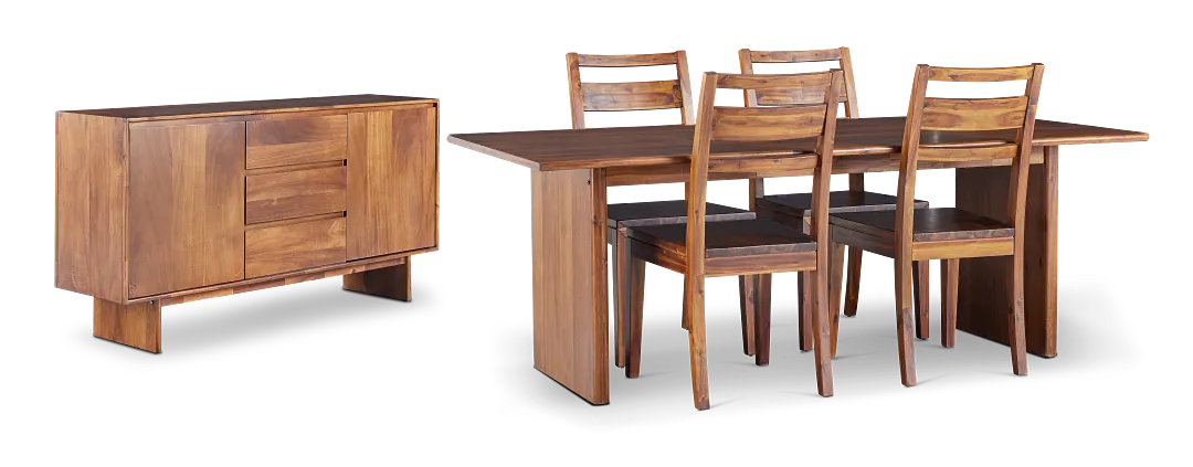 Bowery Dark Tone Dining Room