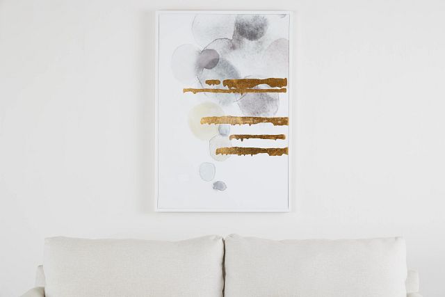 Gray Bubbles Over Gray Canvas Wall Art