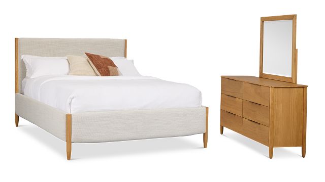 Stockton White Uph Panel Bedroom