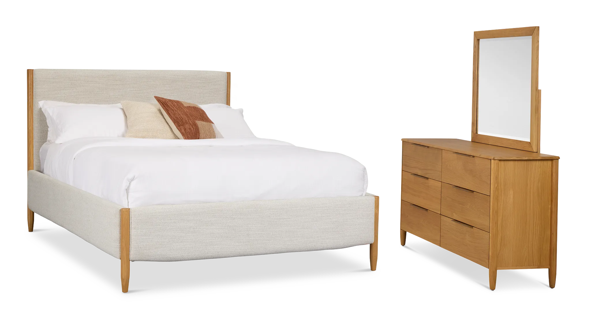 Stockton White Uph Panel Bedroom