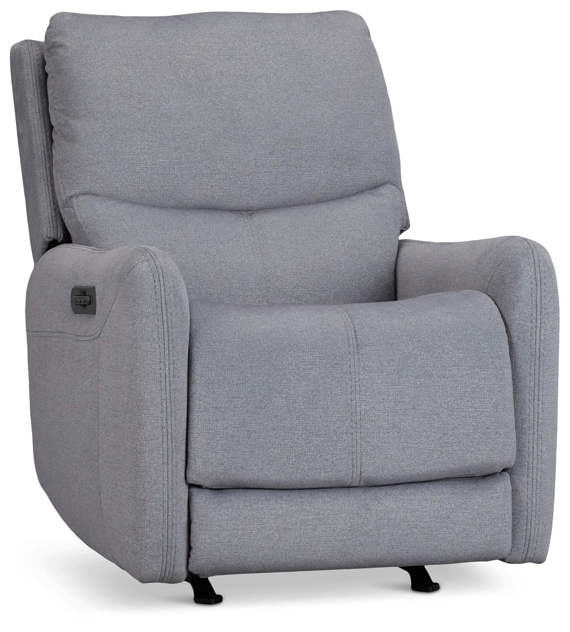 Jonas Gray Fabric Power Recliner With Heat And Massage Jonas Gray Fabric Power Recliner With Heat And Massage