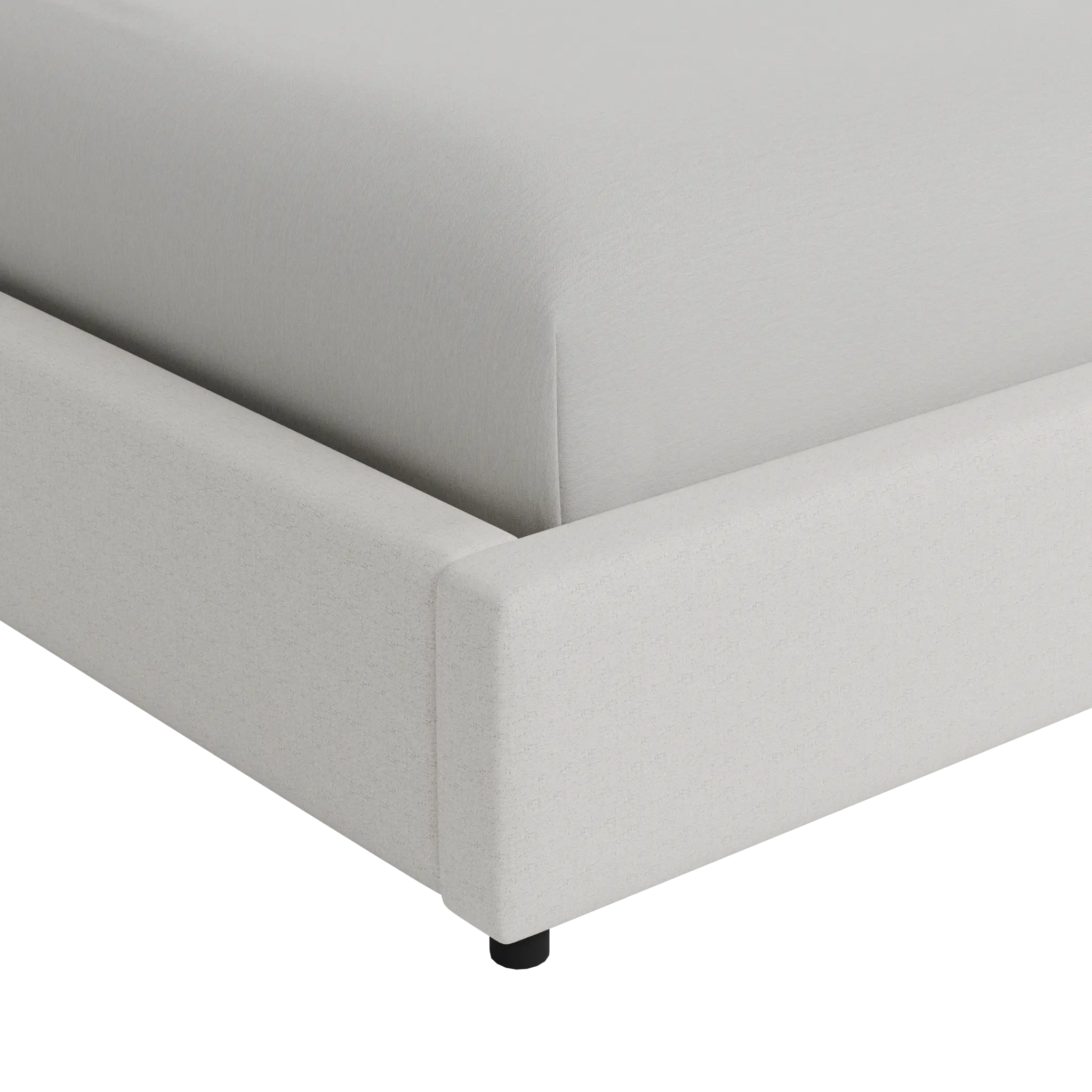 Grayton Natural Beauty Beige 44" Upholstered Platform Bed Grayton Natural Beauty Beige 44" Upholstered Platform Bed