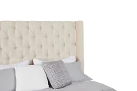 Lacey Beige Uph Platform Bed