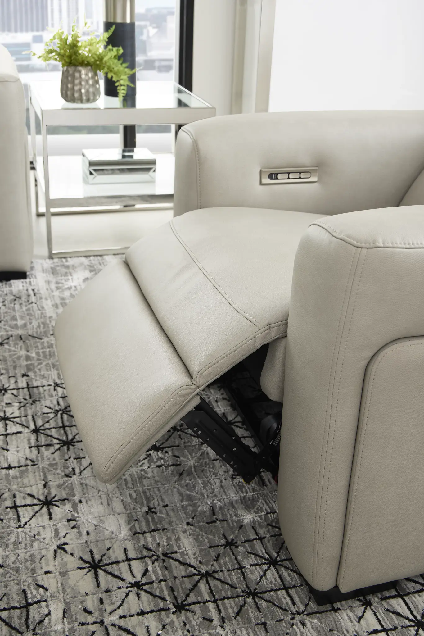 Melody Light Gray Micro Power Recliner Melody Light Gray Micro Power Recliner