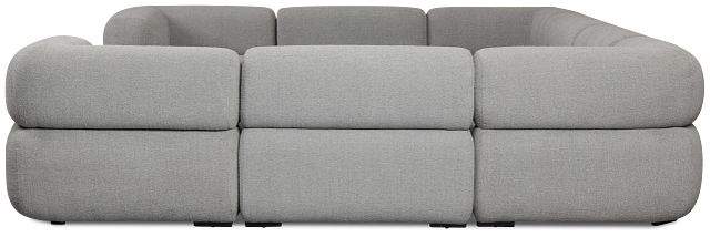 Celeste Light Gray Fabric 8-piece Modular Sectional