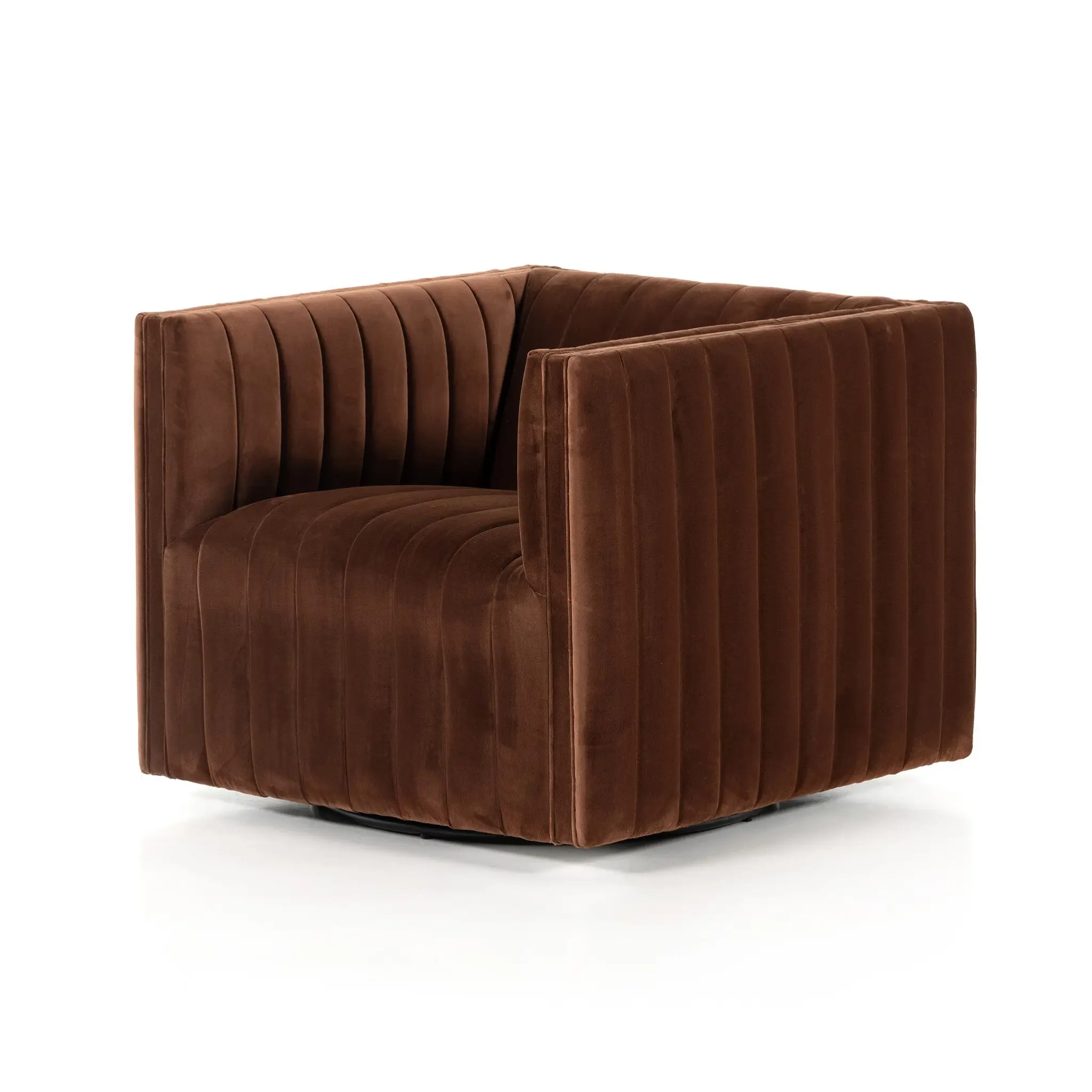 Four Hands Sarah Brown Velvet Swivel Accent Chair Four Hands Sarah Brown Velvet Swivel Accent Chair