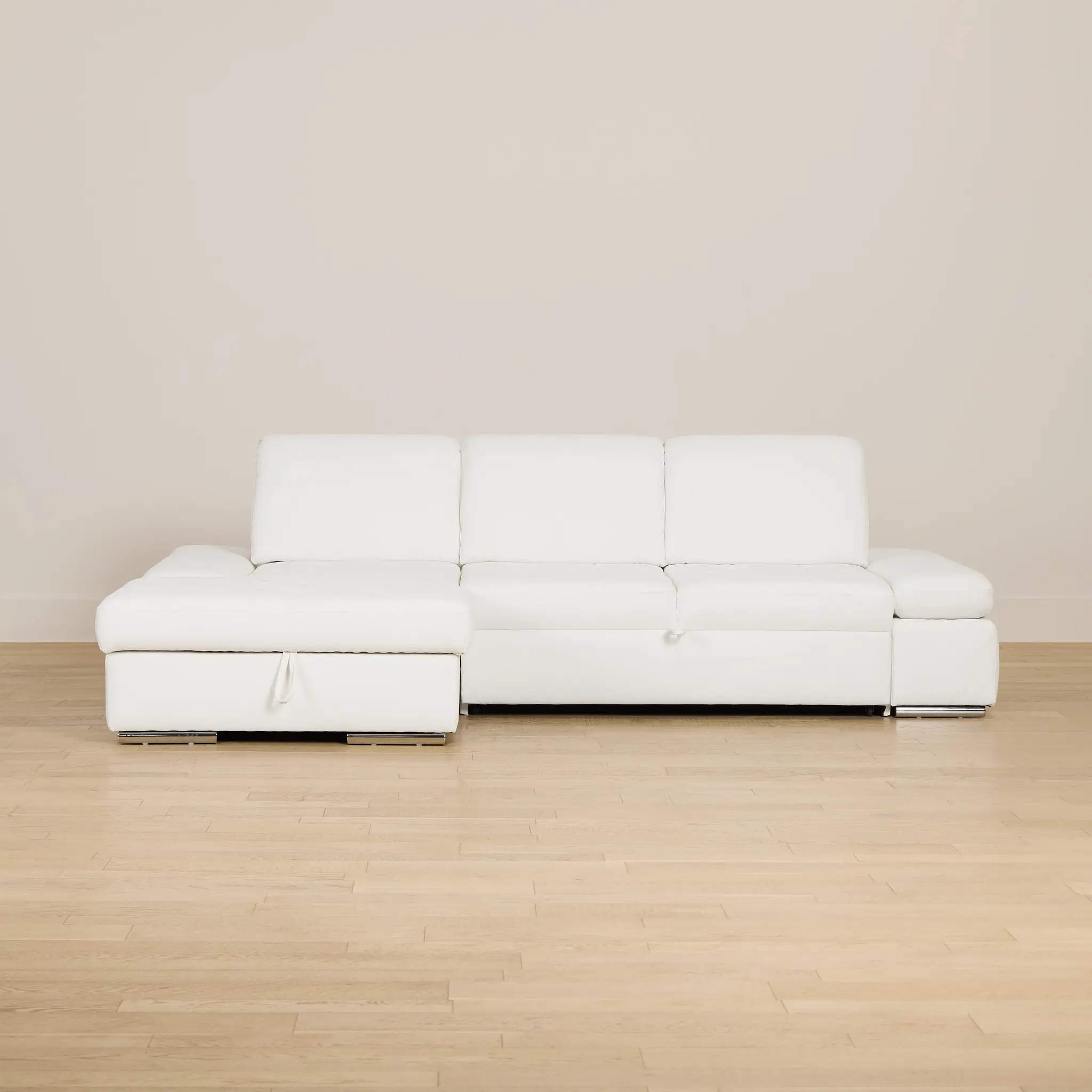 Eden White Micro Left Chaise Sleeper Sectional Eden White Micro Left Chaise Sleeper Sectional