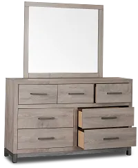 Evanston Gray Dresser & Mirror